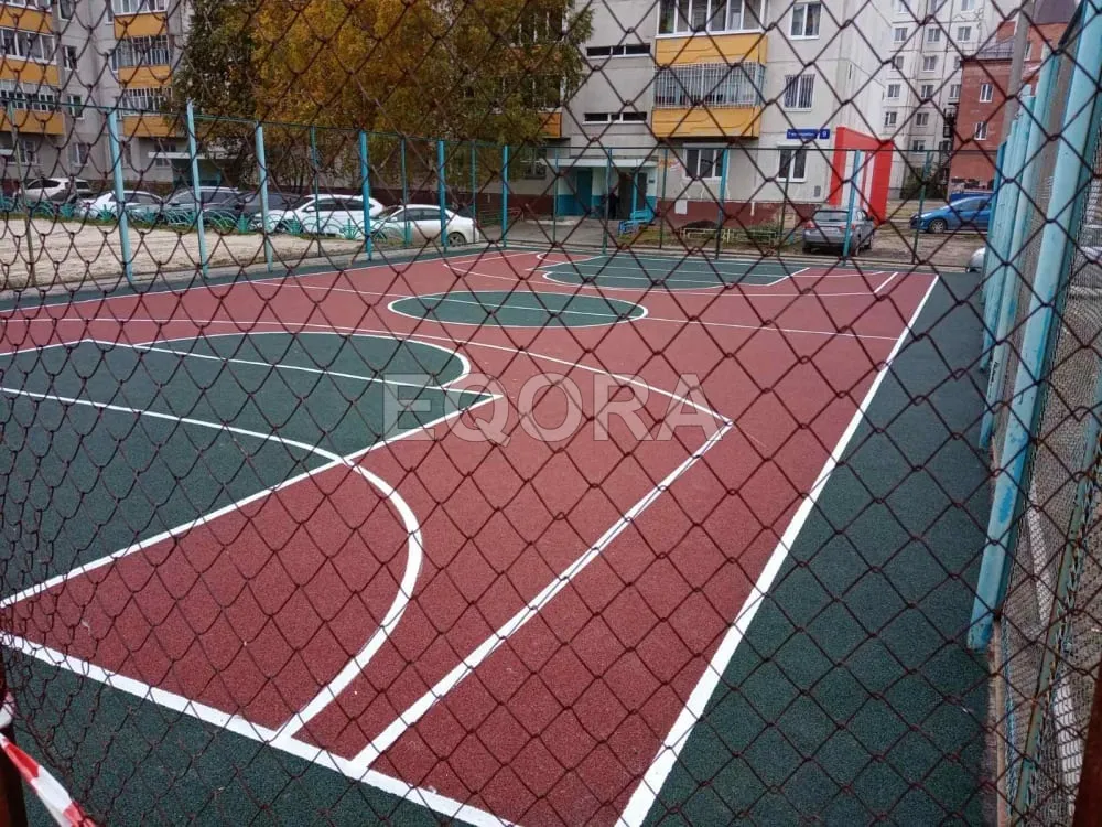 Резиновые покрытия из крошки для спортивных площадок в Новосибирске